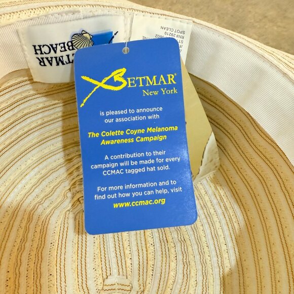Betmar NY Beach Sun Hat Wide Brim Floppy UPF 50 Resort Fashion Ivory Cruise Chic main image 13